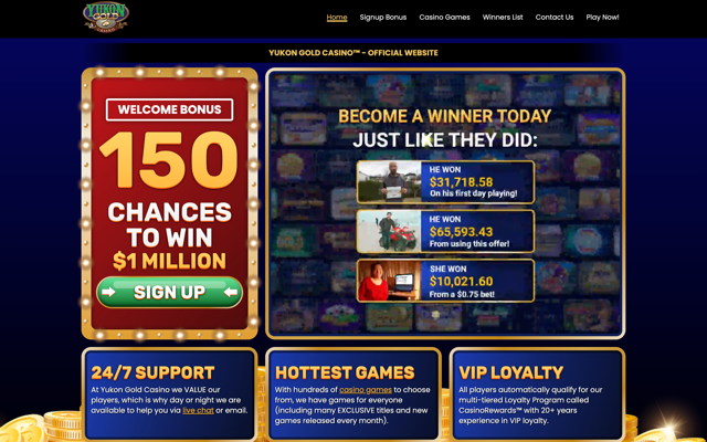 Yukon Gold Casino Home