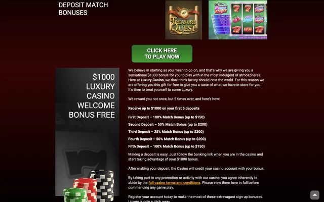 Luxury Casino Bonus