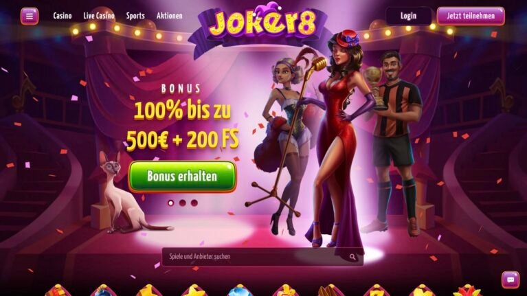 Joker8 casino homepage Large