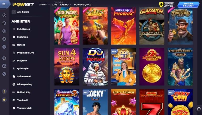 Powbet Casino Games