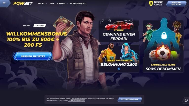 Powbet Casino Homepage