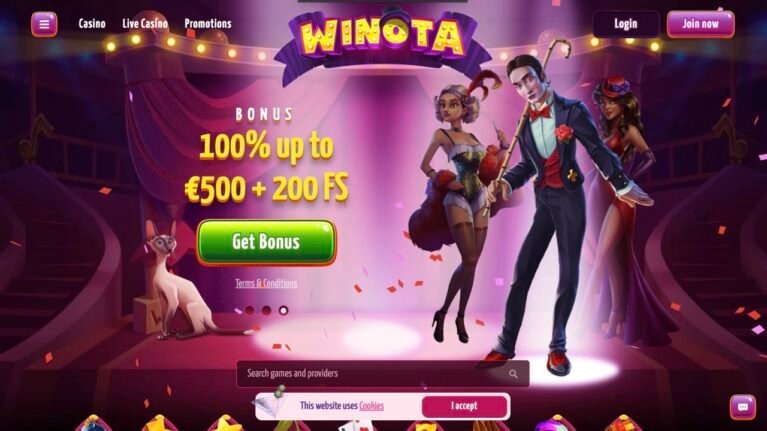 Winota Casino Homepage