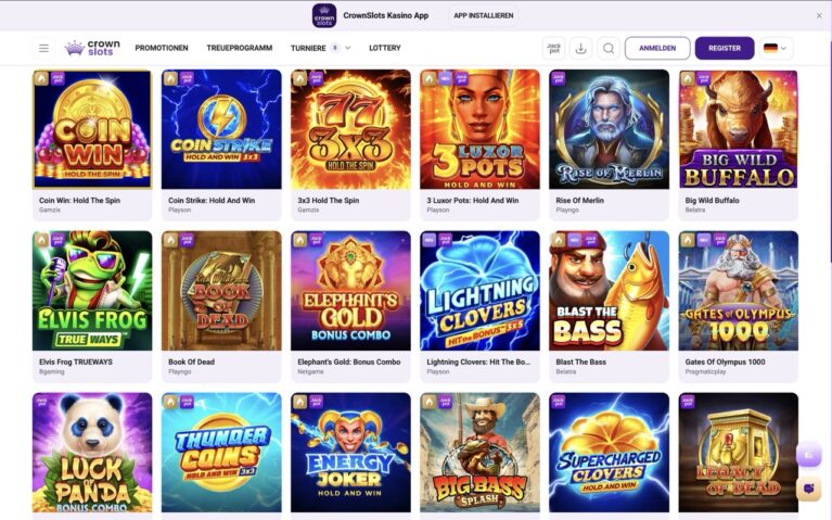 Crown slots Casino Games