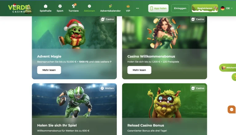 Verde casino promo