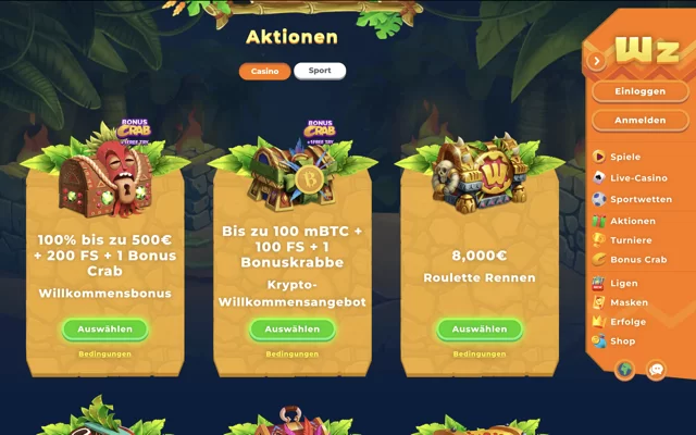 Wazamba Casino Bonus