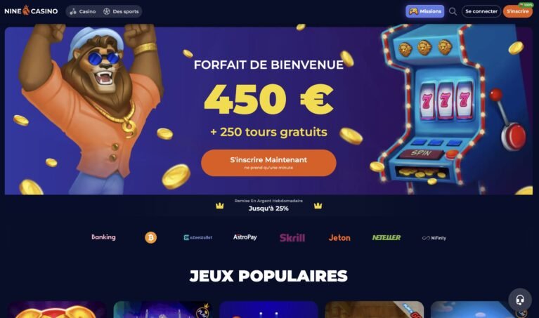 Nine-casino-homepage