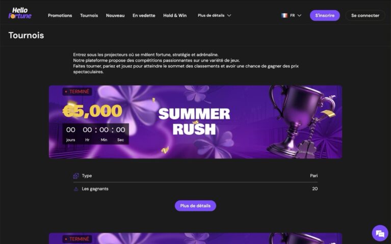 Hello Fortune Casino Tournament Large