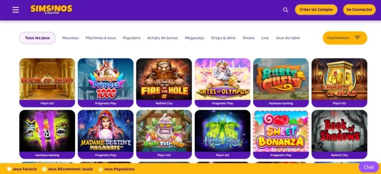simsino games