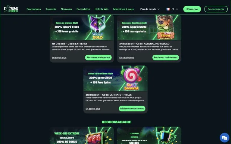Extreme spins Promotions