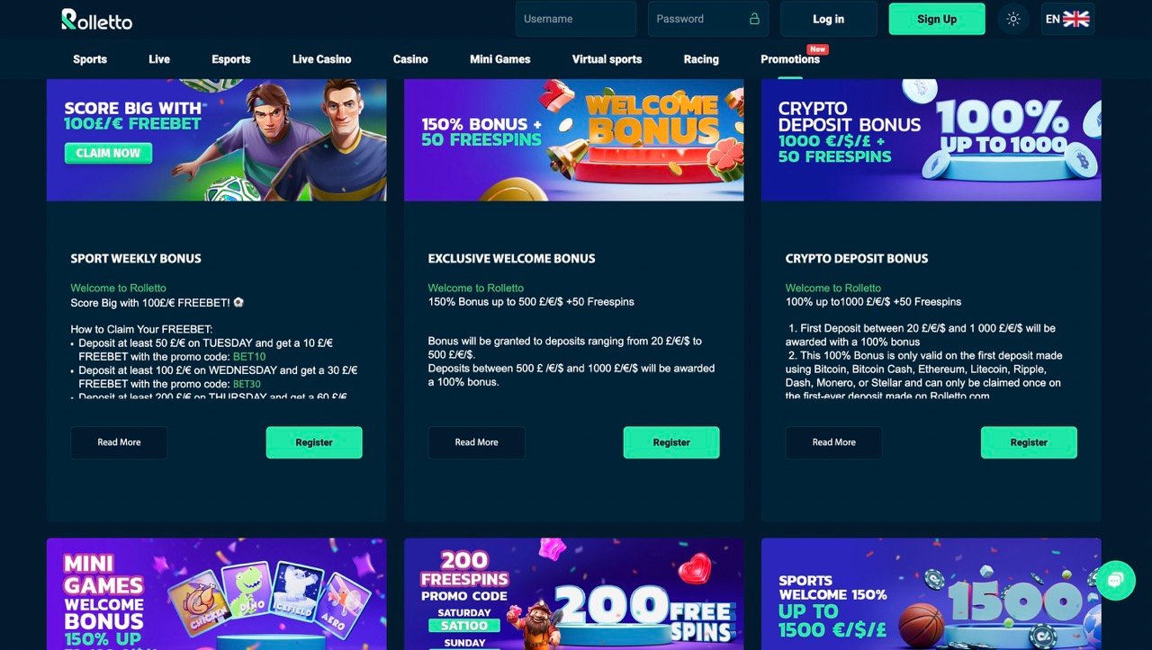 Rolletto Casino Promotions