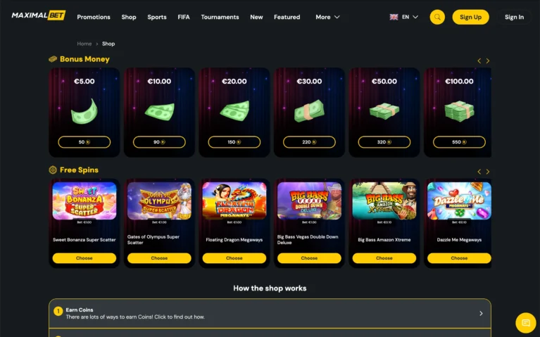 Maximalbet shop