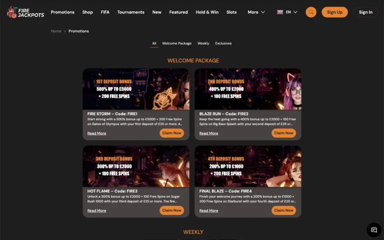 firejackpot casino promotion
