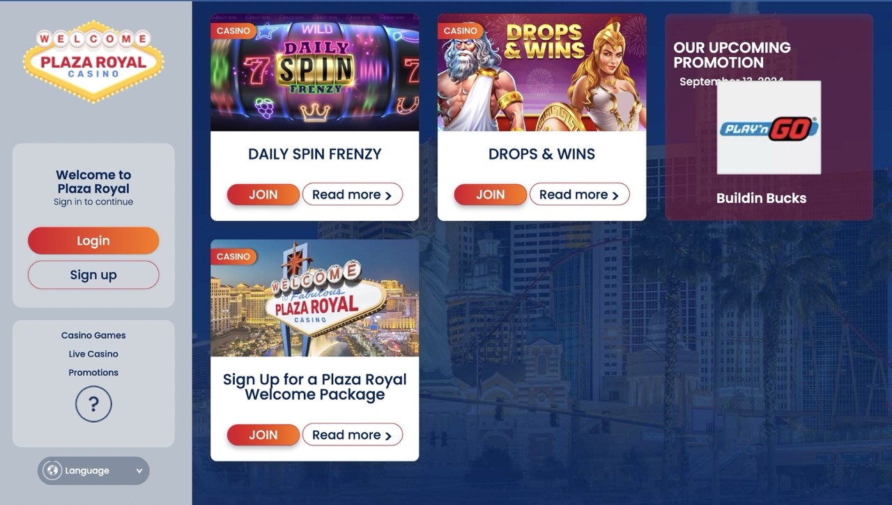 Plazaroyal Casino Promotions