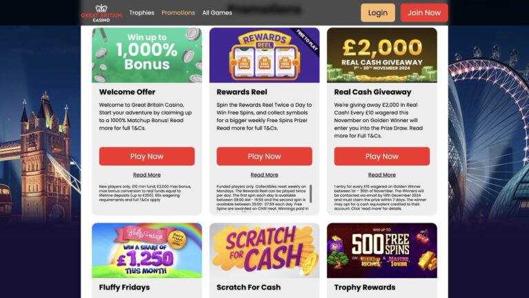 Great British Casino Promo Large