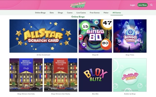 Double Bubble Bingo Games Medium