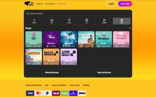 Mr Wolf Slots Bingo Games