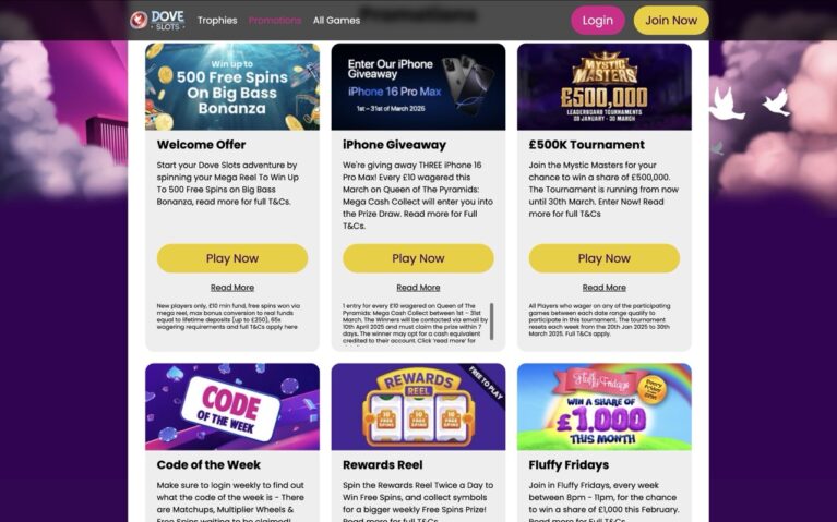 Dove Slots Casino Promotion