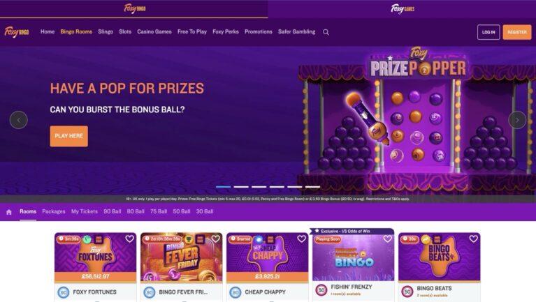 Foxy Bingo Homepage