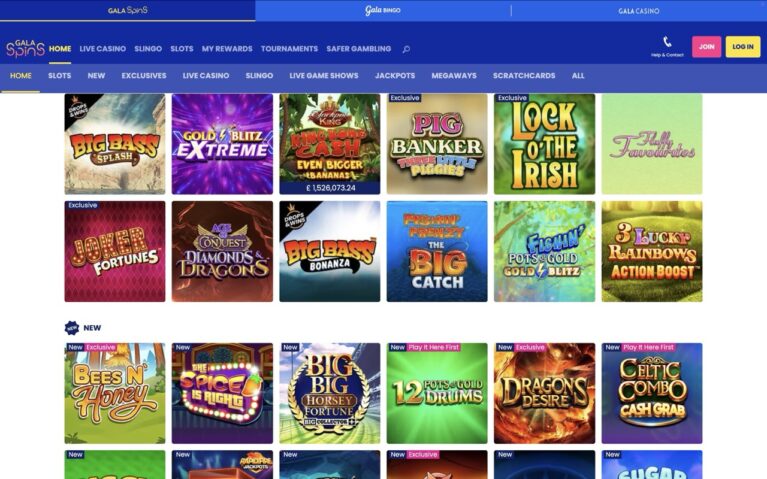 Gala spins casino Games