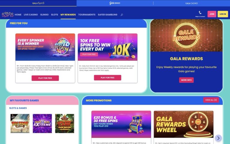 Gala spins casino Promotions